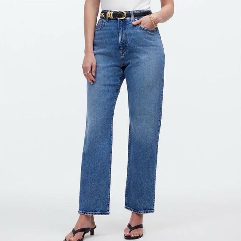 NWT Madewell Petite Curvy '90s Straight Crop‎ Jean Size 25P Hazeldell Wash
